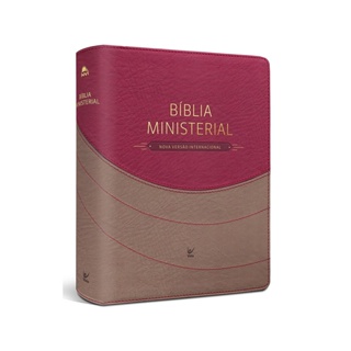 Bíblia Ministerial | NVI Letra Normal | Marrom Claro e Vermelho em Oferta na Shopee