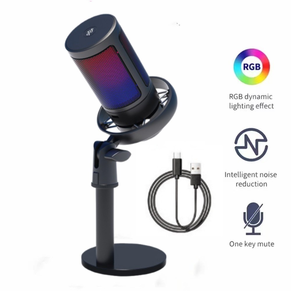 Microfone Condensador USB Para Gravação De Computador Streaming Mudo Botão De Mesa Hipocardióide Profissional em Oferta na Shopee