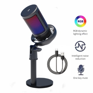 Microfone Condensador USB Para Gravação De Computador Streaming Mudo Botão De Mesa Hipocardióide Profissional em Oferta na Shopee