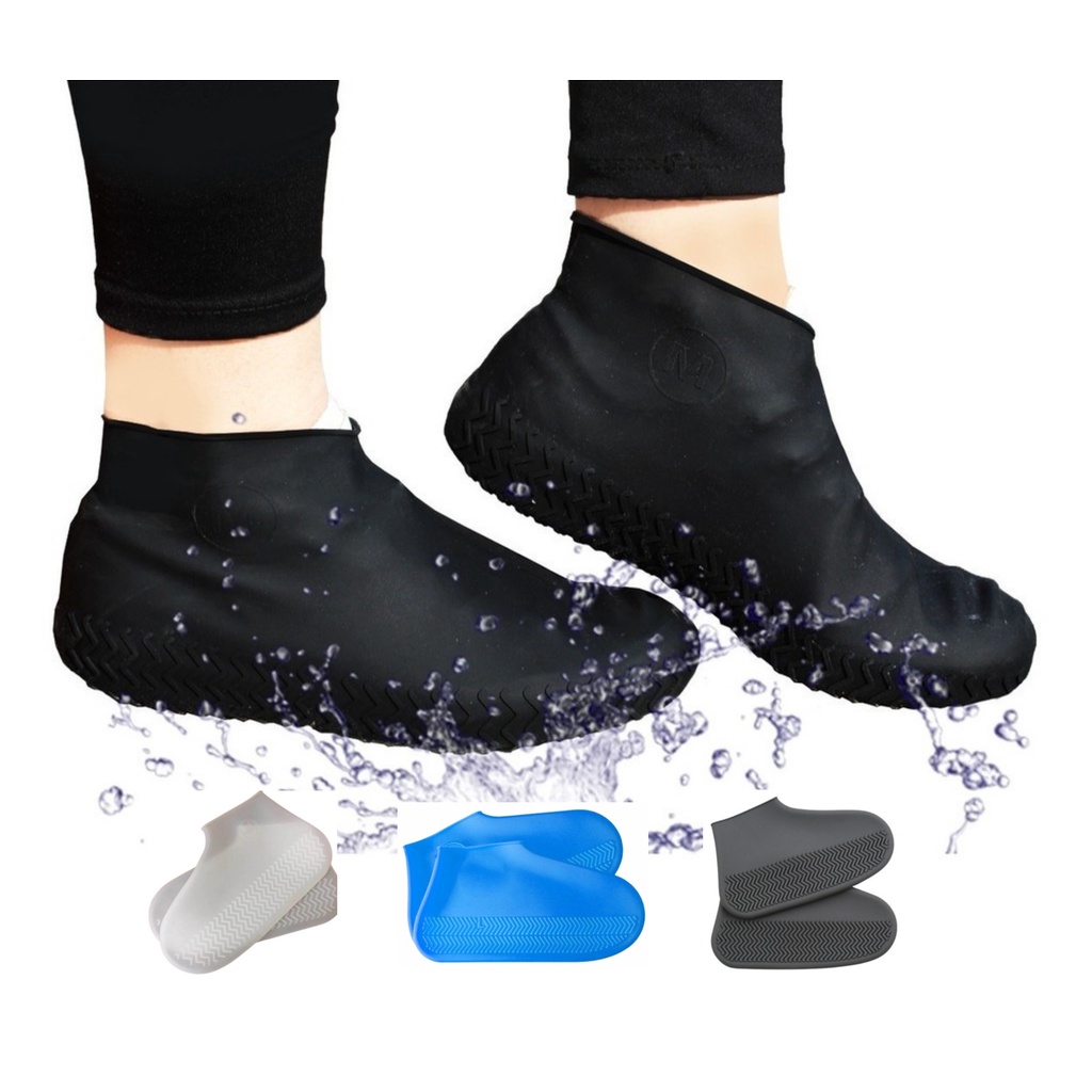 Capa De Chuva Para Tênis Sapato Moto Em 3 Tamanhos Silicone Impermeável Antiderrapante