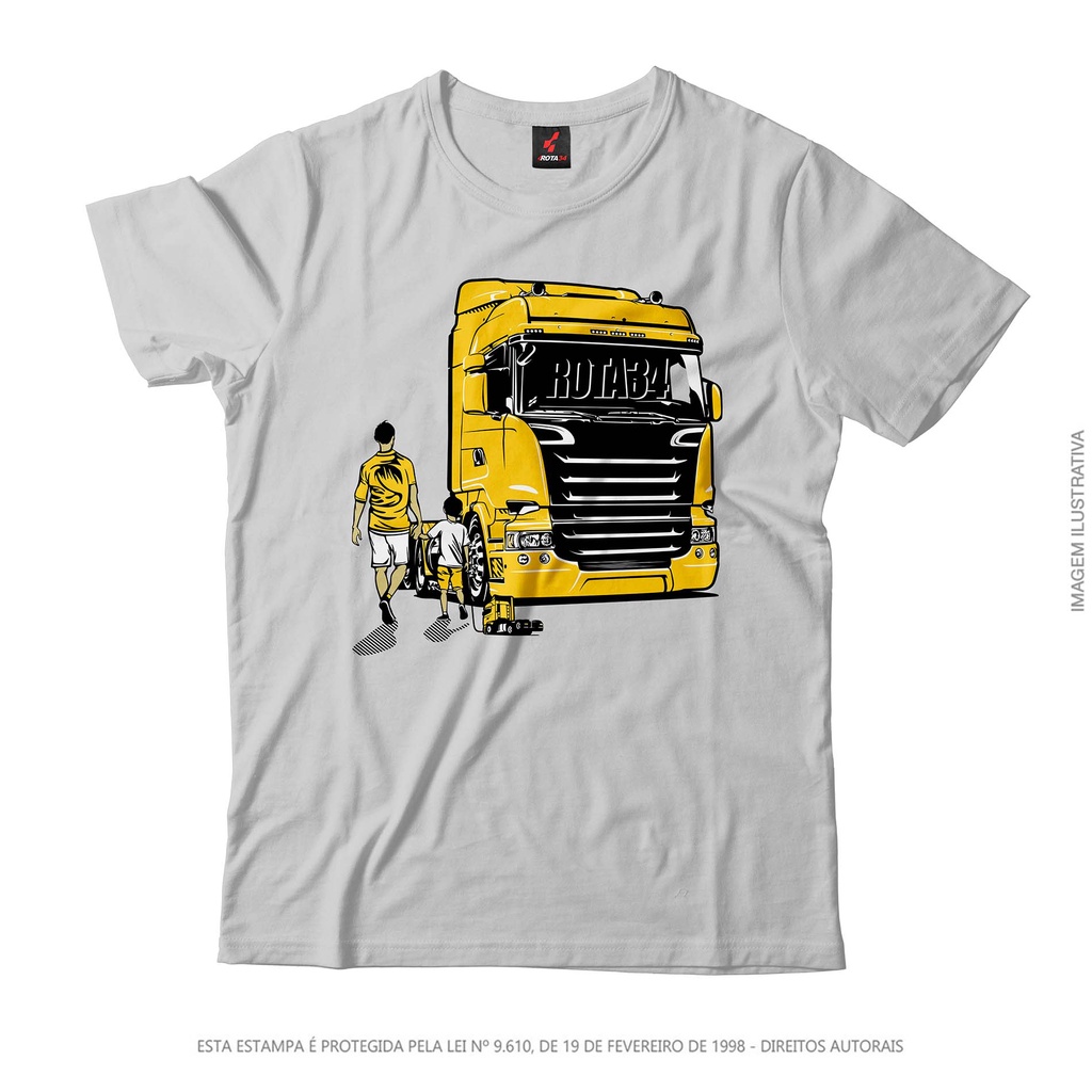 Casmiseta Rota 34 Obrigado Pai Amarelo