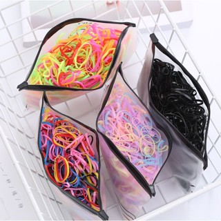 Bolsa Elástico De Cabelo Feminino Descartável Multicolorido