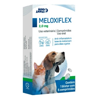 Meloxine 2mg 5 Comprimidos para Cães e Gatos Mundo Animal em Oferta na Shopee