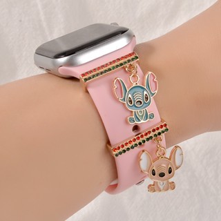 Decoração Para Banda De Relógio Apple Encantos Decorativos Jóias De Diamante IWatch 8/Galaxy Watch 5/4 Bracelete Acessórios De Pulseira De Silicone