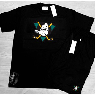 Kit verão camiseta algodão bermuda tectel super patos mais relogio digital