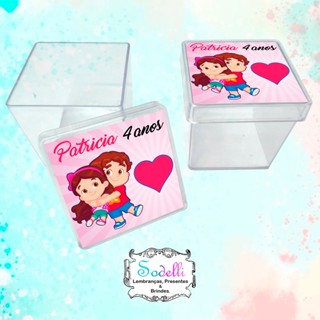 10 Lembrancinhas Maria Clara e JP - Caixinhas Acrílicas Personalizadas em Oferta na Shopee