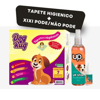 Kit Tapete Higienico com 7 unidades + Educador Sanitário Xixi Pode/Não Pode 500 mL