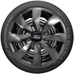 Kit 4 Carlotas Esportivas Aro 14 Grafite Compatível com Ka Fiesta Focus Hatch Sedan