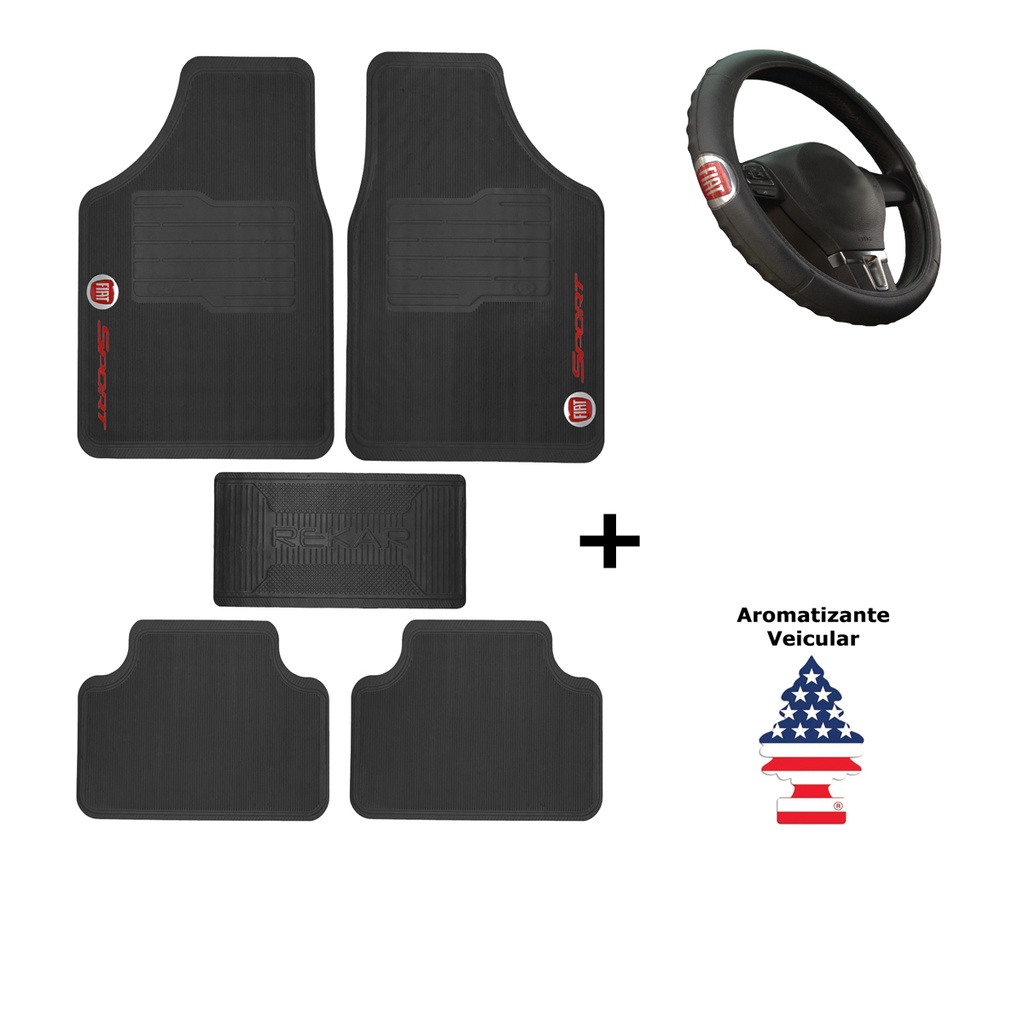 Tapete Automotivo Fiat + Capa de Volante Kit Completo Todos os Modelos em Oferta na Shopee