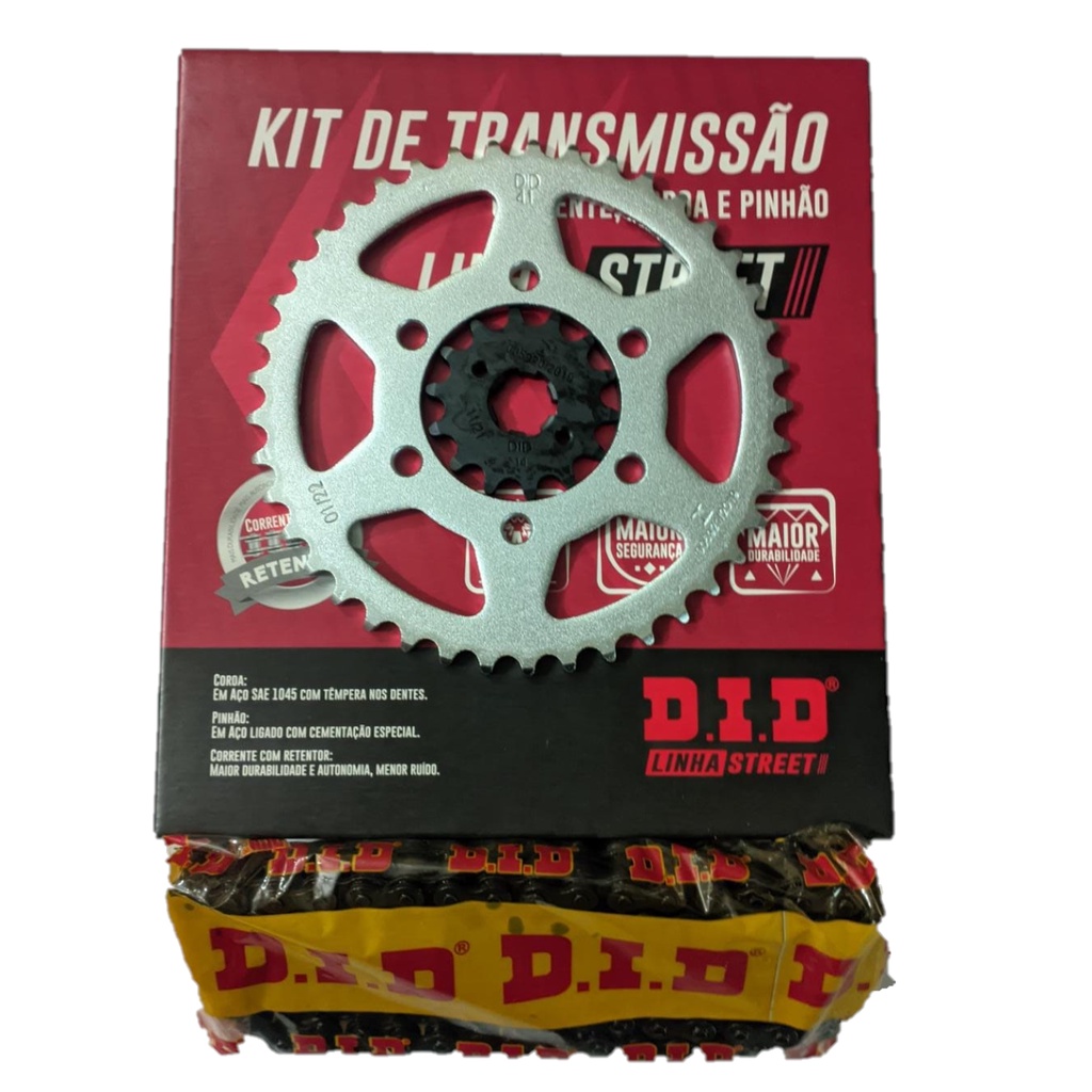 Kit Relação Did Xtz 150 Crosser 150 Completa Com Retentor