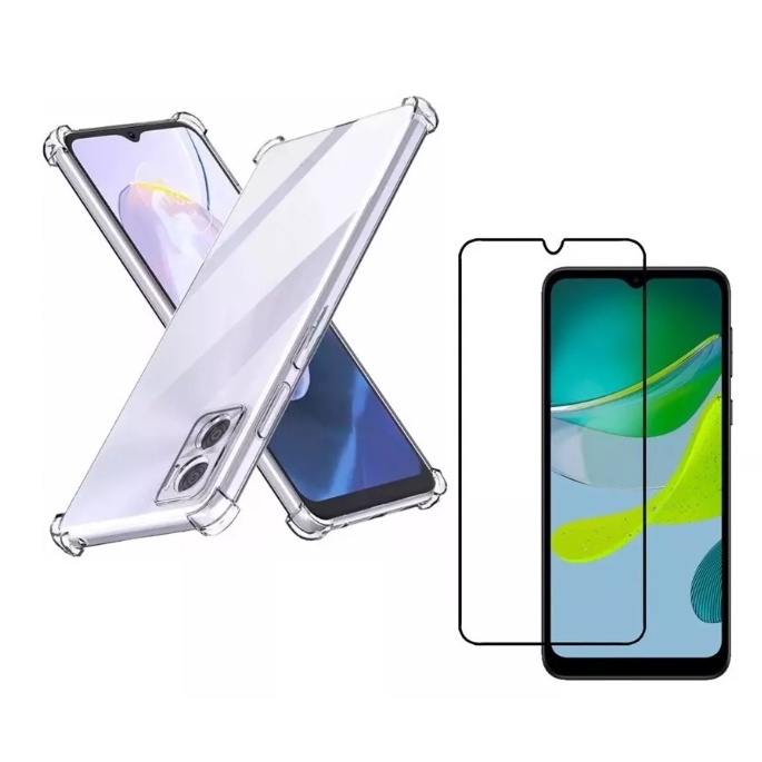 Kit Capa Capinha Motorola Moto E13 4G + Película de Vidro 3D