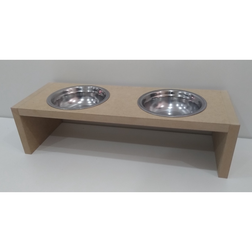 Comedouros Premium Em MDF Cru Para Gatos