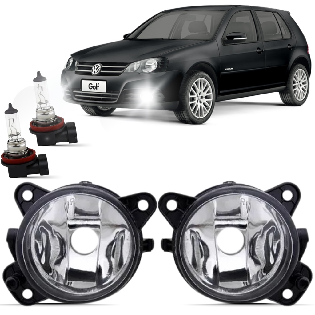 Par Farol Milha Volkswagen Golf 2007 2008 2009 2010 2011 2012 2013 Lâmpada