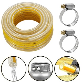 3 Metros M De Mangueira Multiuso 3/8 Fogão Bujão Botijão Gas + 2 Abraçadeira Casa Itens Domésticos Jardim