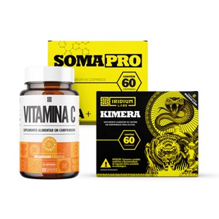 Kit Termogênico Kimera Thermo e Soma Pro ZMA Pré Hormonal e Vitamina C 1.000mg - Iridium Labs