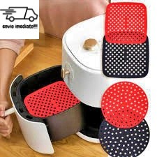 Tapete de silicone para Air Fryer Forno 20cm Assar Redondo ou Quadrado universal não gruda