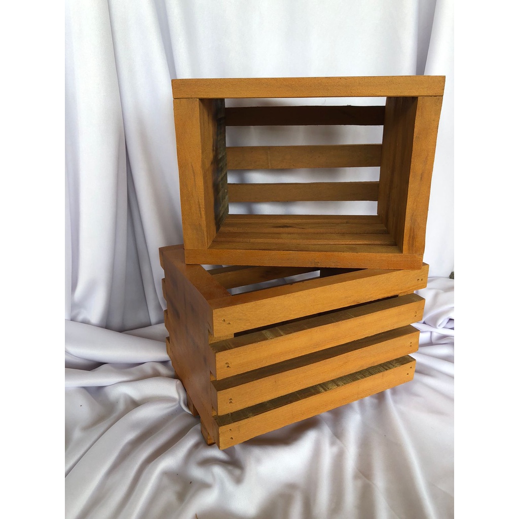 Cachepot/Cachepô retangular 20x15 em madeira de peroba (vasos para plantas de madeira)