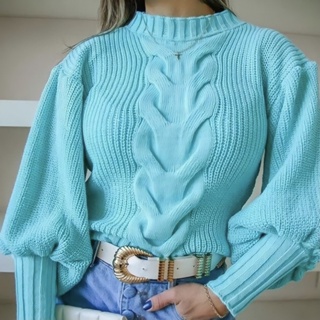 Blusa de frio feminina estilo blogueirinha moda 2023 em Oferta na Shopee