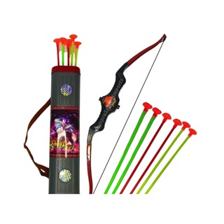 Arco E Flecha Infantil c/ Bolsa Aljava Lançador De Dardos