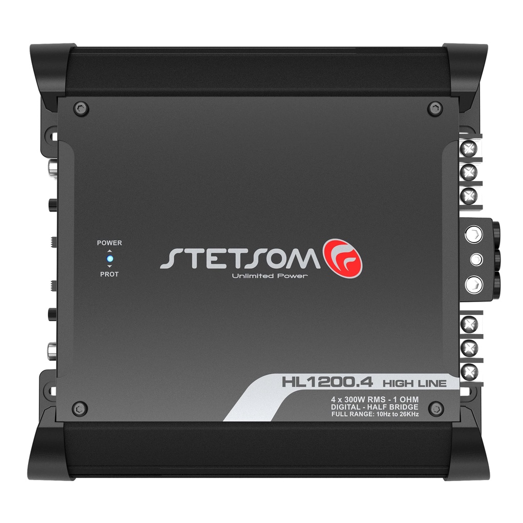 Módulo Amplificador Digital Stetsom HL1200 1200W RMS 4 Canais 1 Ohm HL 1200 HL1200.4