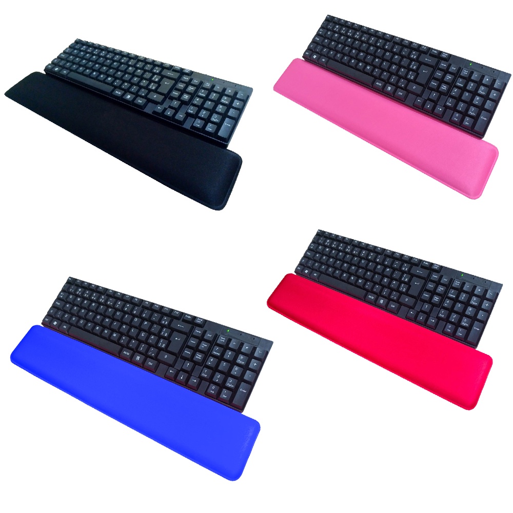 Apoio de Teclado Ergonomico com Espuma Mouse Pad Preto Azul Vermelho Azul