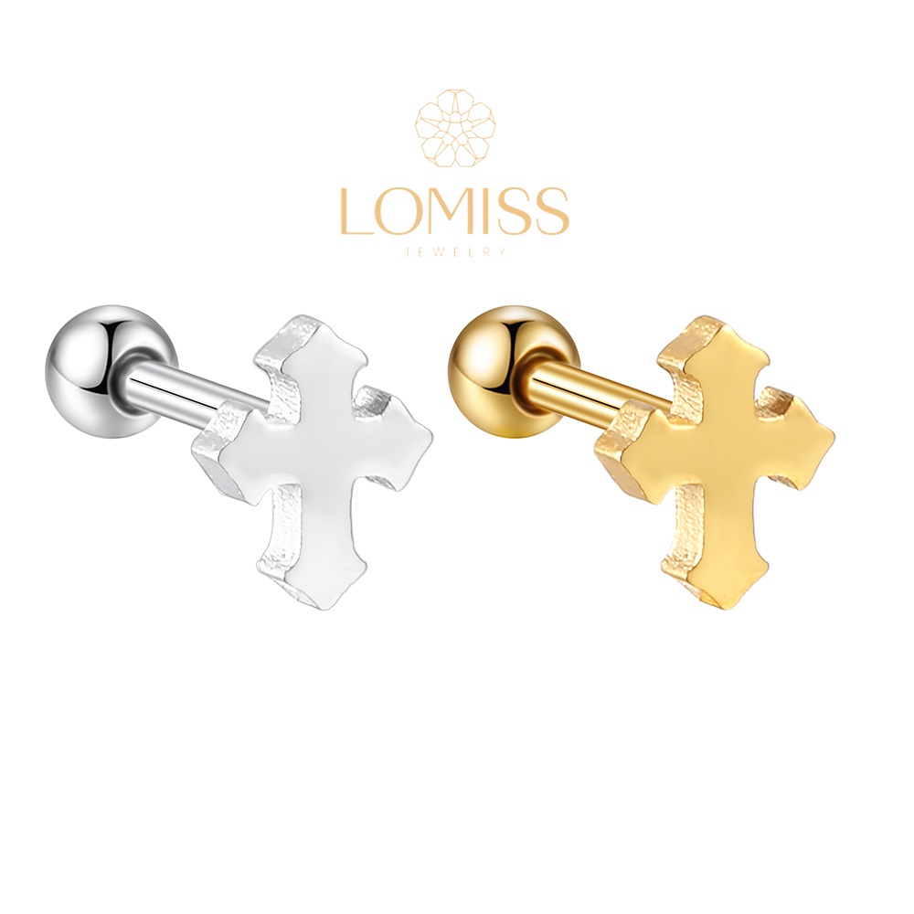 Piercing Helix, Flat, Conch, Tragus, Lóbulo Microbell AÇo CirÚrgico Cruz Lomiss  piercing em Oferta na Shopee
