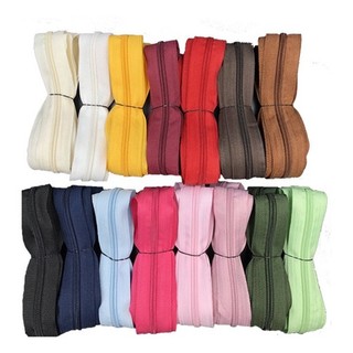 5 metros - Ziper de Nylon n5/6 Coloridos para Bolsas Mochilas Artesanato em geral - Atacado
