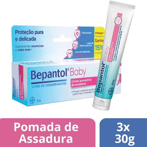 Kit 3 Bepantol Baby 30g - Pomada de Assadura