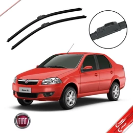 Par Limpador Fiat Siena 1996 a 2016 Paleta Original Palheta Parabrisa Dianteiro