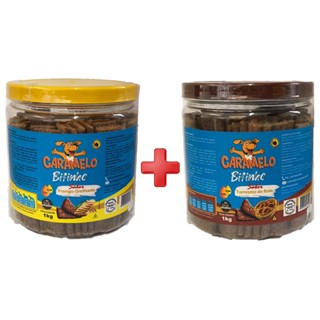 Bifinho Petisco Caramelo Para Cães Sabor Frango Grelhado e Torresmo de Rolo 1 Kg (leve 2 Potes)