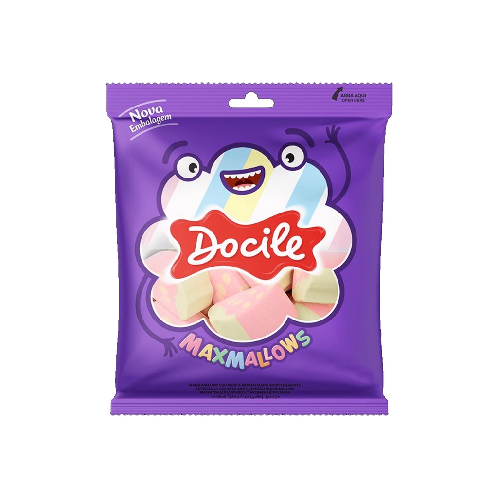 Marshmallow Morango Rosa 250g - Docile em Oferta na Shopee