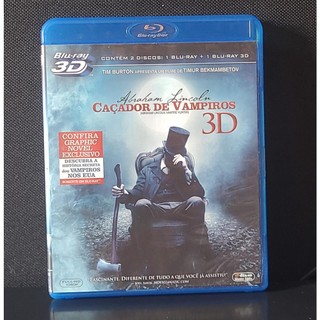 Blu-ray Abraham Lincoln: Caçador de Vampiros (Blu-ray 3D+Blu-ray) raro seminovo