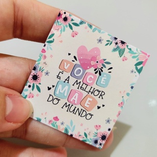 50 ou 100 Mini Tags Dia das Mães com Frases de Amor para Brindes, Presentes ou Embalagens em Oferta na Shopee