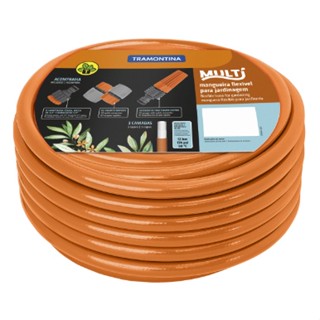 Mangueira Multi Pvc 30m 1/2 com Engates Plástico Laranja - Tramontina