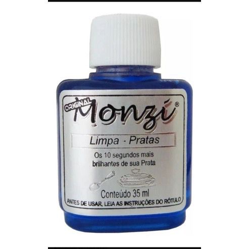 Limpa Pratas Monzi Original 35ml acompanha Flanela