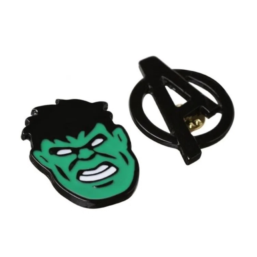 KIT 2 PINS BOTTONS VINGADORES - HULK