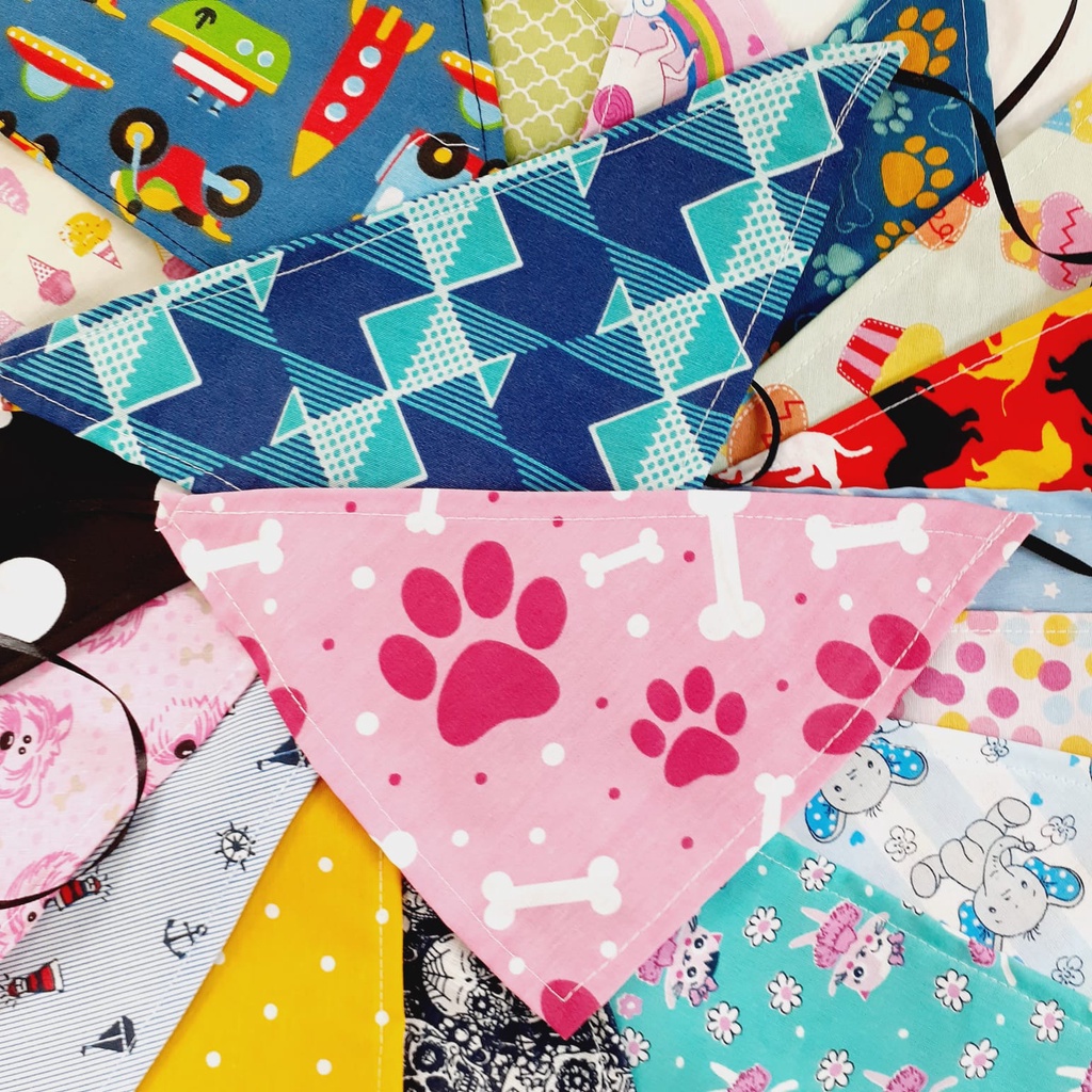 Bandanas pet kit com 12 unidades, bandanas para caes e gatos, banho e tosa. em Oferta na Shopee