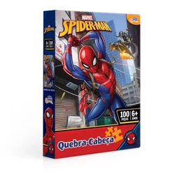 Quebra Cabeça Marvel Homem Aranha 100 Peças - Toyster 8013