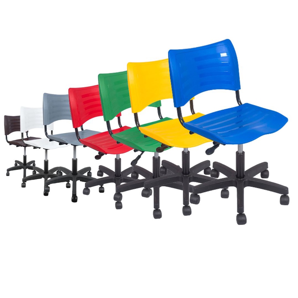 Cadeira Secretaria De Escritório Iso Giratória com regulagem de altura POPMOV em Oferta na Shopee