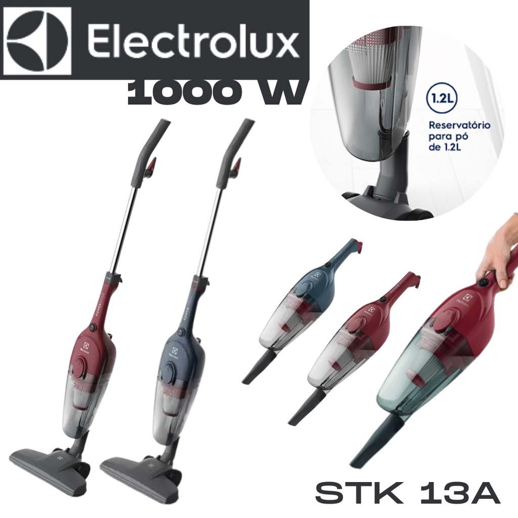 Aspirador 1000W 2 em 1 / Aspirador de Pó Vertical 1000W Power Speed Electrolux STK13A 127v