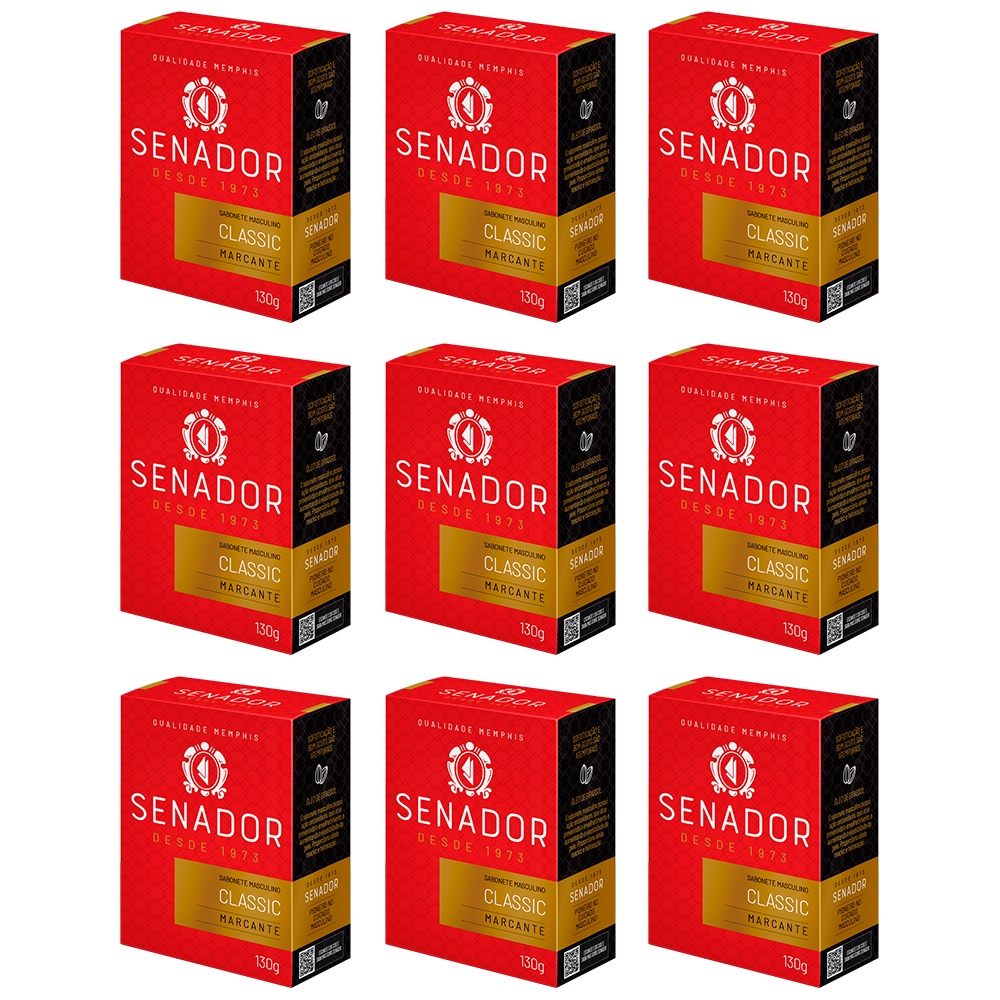 Sabonete Senador Perfumado Masculino 9x130g Fragrâncias