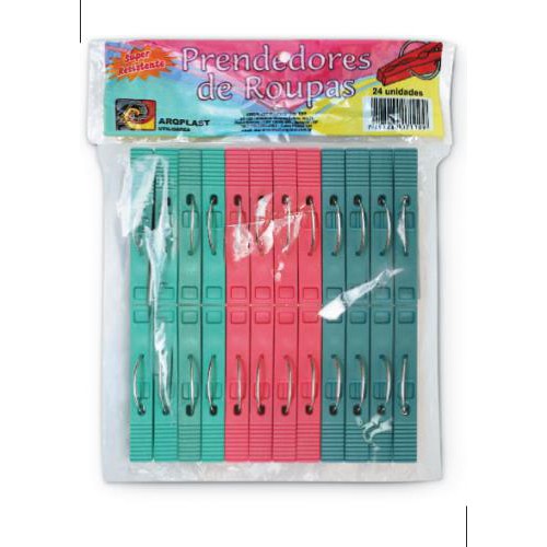 Kit Prendedor de Roupa com 24 Pcs Ideal para Secagem de Roupas e Organização de Lavanderia