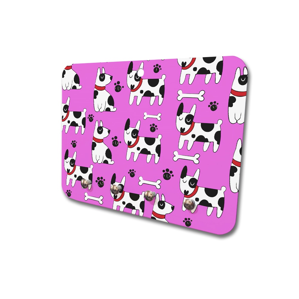 Porta Chaves MDF 4 Pinos Dog Dalmata Rosa
