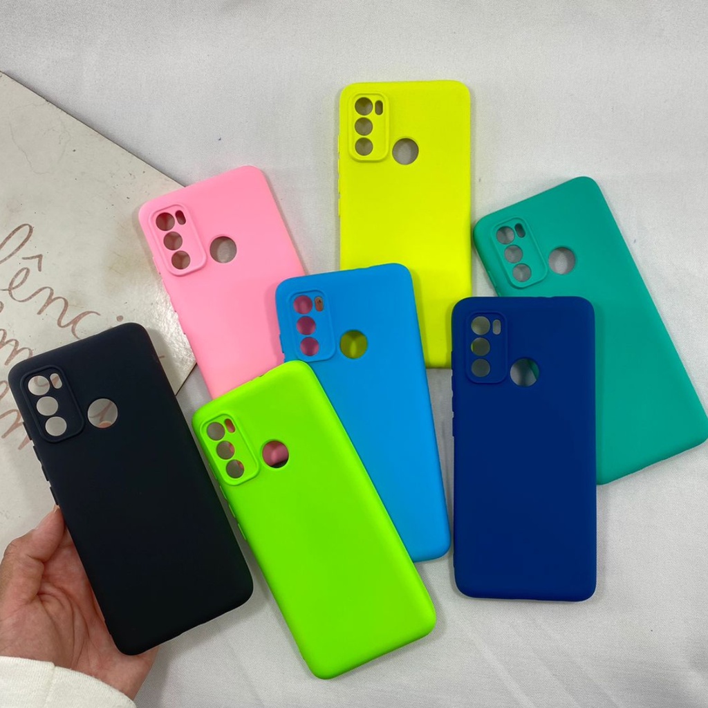 Capa Moto G60 Silicone Aveludada Proteção Câmera Cores Capinha Custo Beneficio