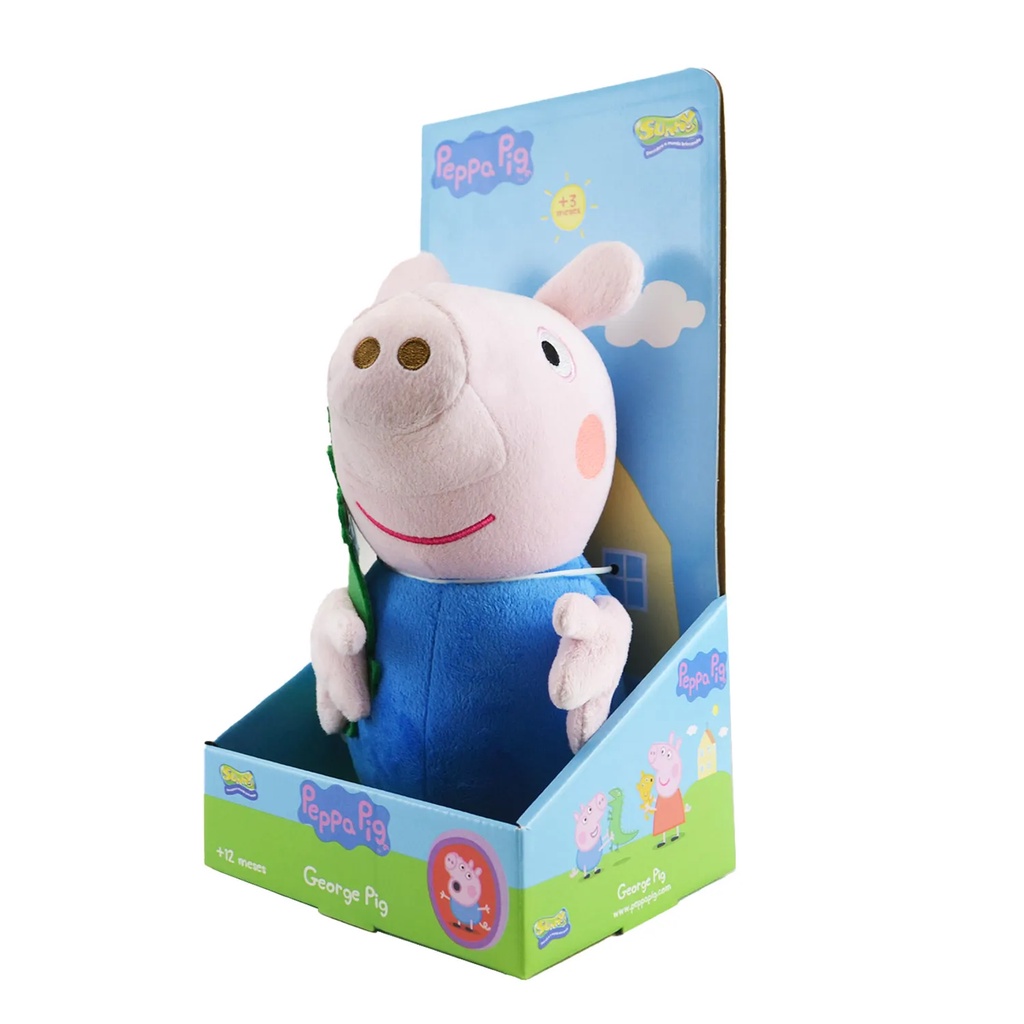 Detalhes do Boneco de Pelúcia Peppa Pig & Sua Turma George Pig 25cm - Sunny 2341