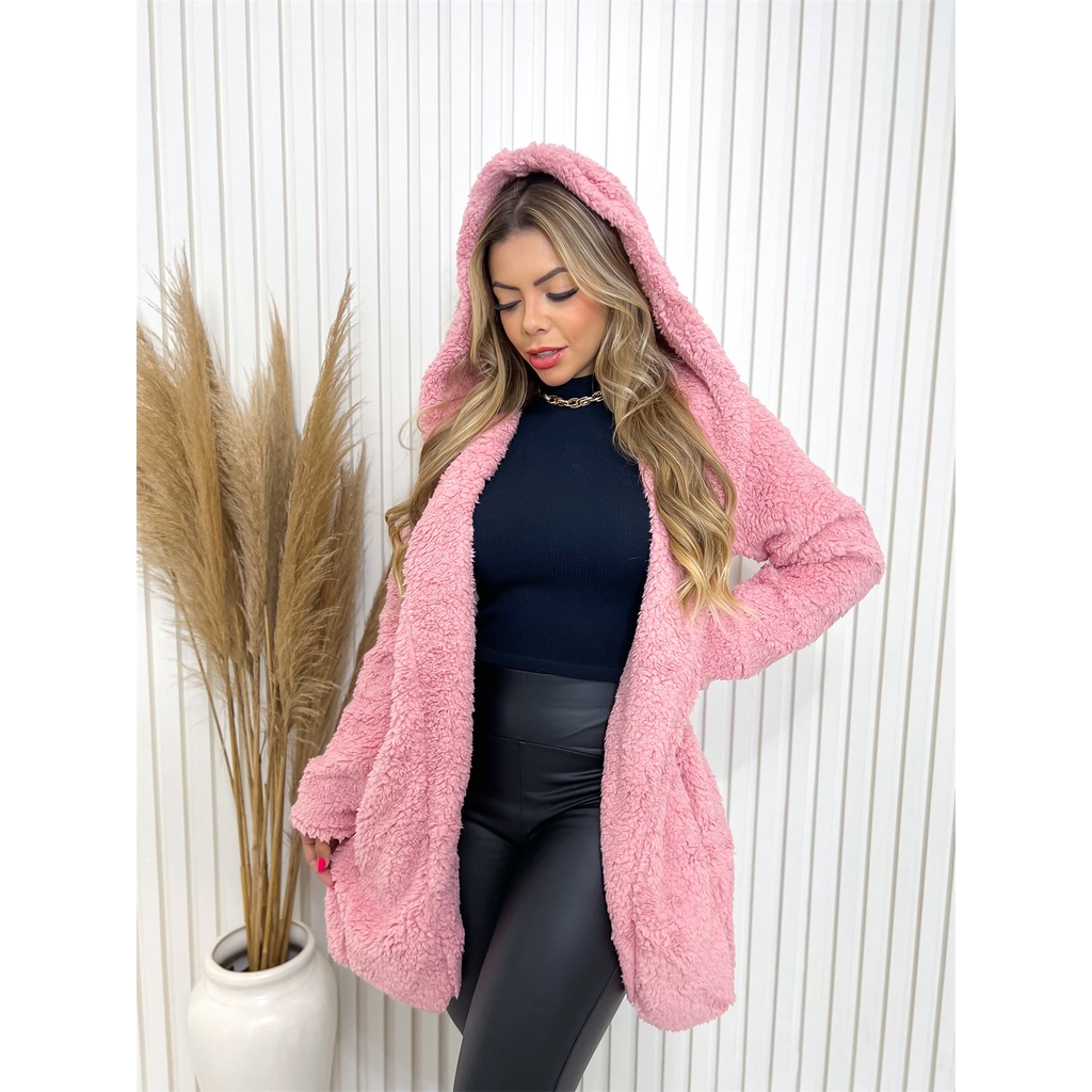 Casaco Forrada Grosso Pelinho Teddy Inverno Feminino 3RD SD149