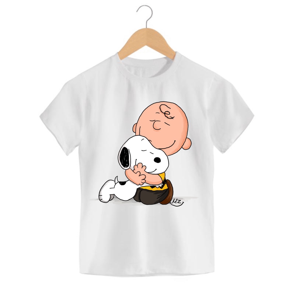 Camiseta Infantil Snoopy Dog Cachorro Charlie Brown em Oferta na Shopee