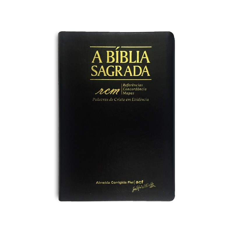 Bíblia Sagrada RCM | ACF | Letra Gigante | Capa PU Luxo Preta em Oferta na Shopee