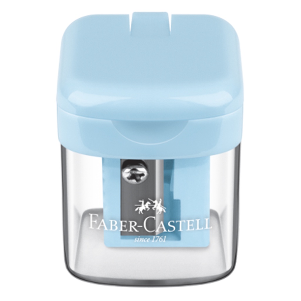 Apontador com depósito FABER-CASTELL Minibox Tons Pastéis