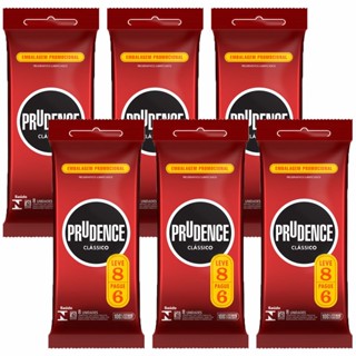 Kit 6X Pacotes Preservativo Camisinha Prudence Clássico 48 Unidades em Oferta na Shopee